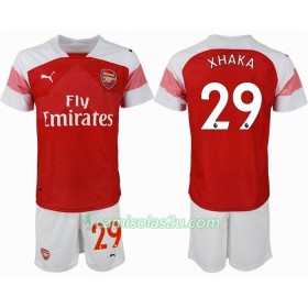 Camisolas de Futebol Arsenal XHAKA 29 Criança Equipamento Principal 2018/19 Manga Curta